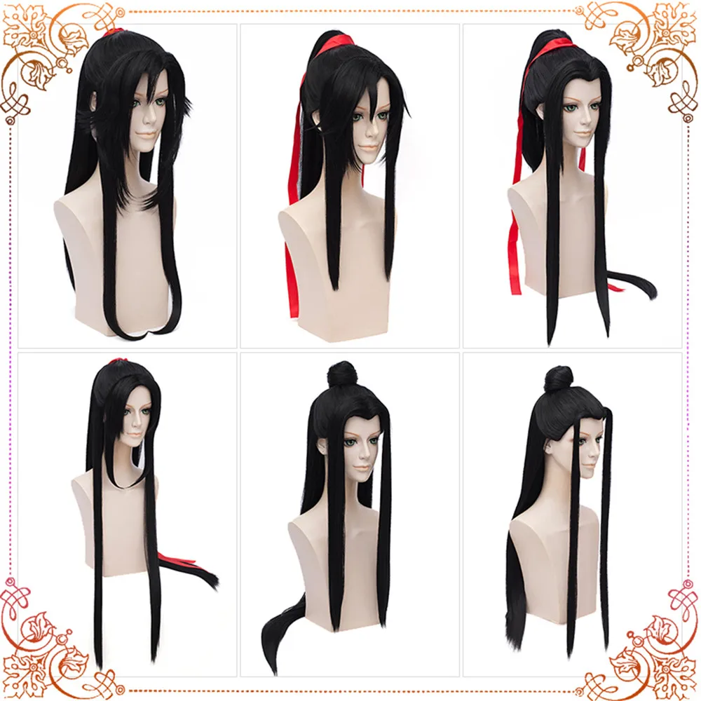 

Grandmaster of Demonic Cultivation Cosplay Wei Wuxian Wig Mo Dao Zu Shi Cosplay Ancient Black Long Hair Swordsman Wig