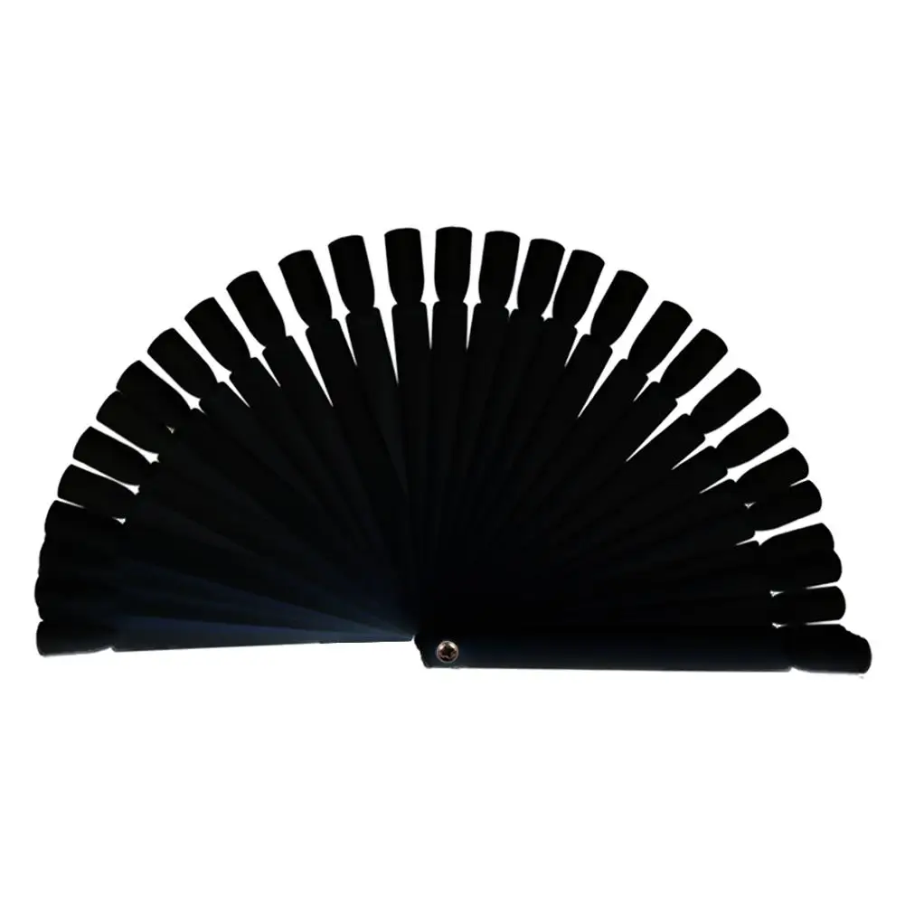 50 black with screw 1 компл. Черный/натуральный/прозрачный веерообразные накладные ногти Советы практика дисплей инструменты для полировки УФ гель поддельные наклейки для нейл-арта советы - Цвет: 50 black with screw