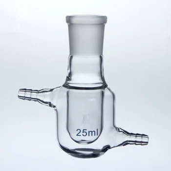 

24/29 single mouth reaction bottle double layer glass flask with thick wall 25ml 50ml 100ml laboratory glassware