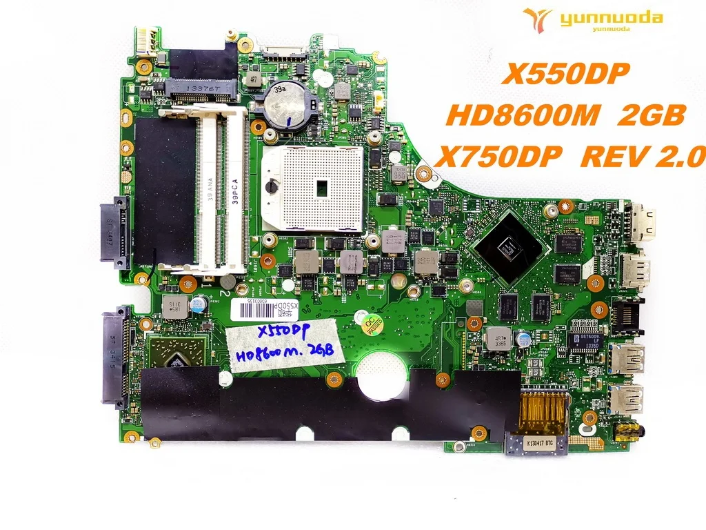 Оригинальная материнская плата для ноутбука ASUS X550DP HD8600M 2GB X750DP REV 2,0 протестированная хорошая