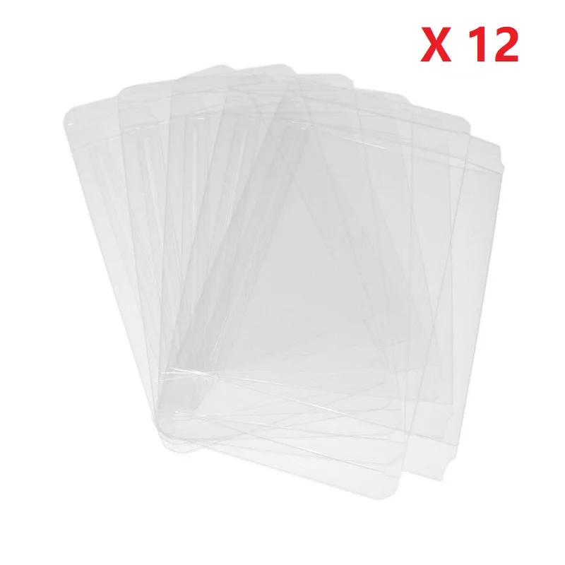 Ruitroliker 12Pcs Clear PET Box Case Sleeve Covers CIB Protector for PS4 Games Cartridge Box