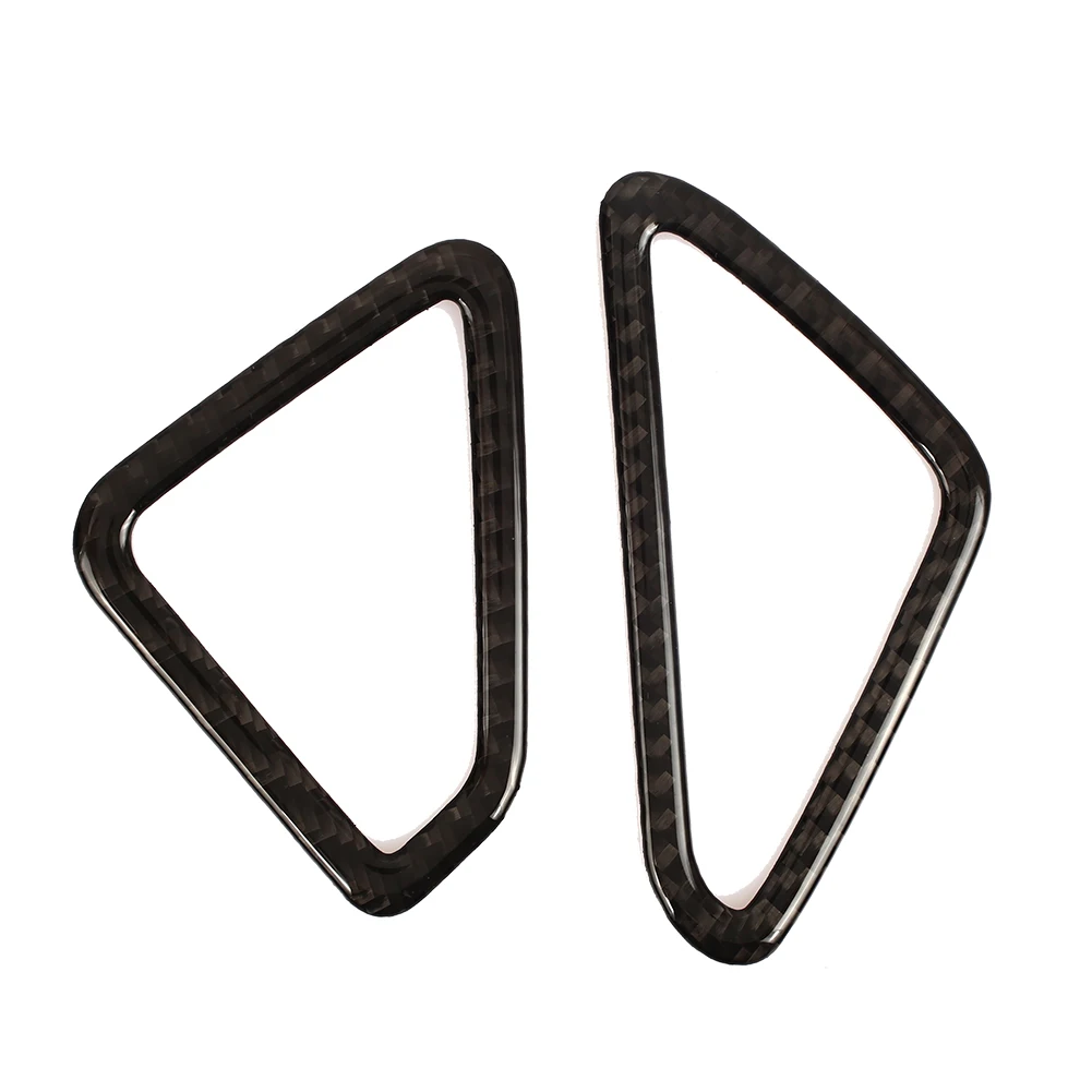 

2PCS Carbon Fiber Air Vent Outlet Decoration Stickers Air Vent Outlet Stickers Air Vent Outlet Trim Cover Black Decor Trim