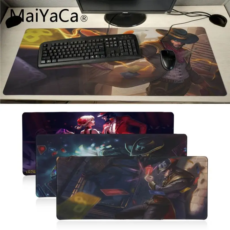 Maiyaca League of legends Twisted Fate Противоскользящий прочный игровой коврик для мыши Аниме