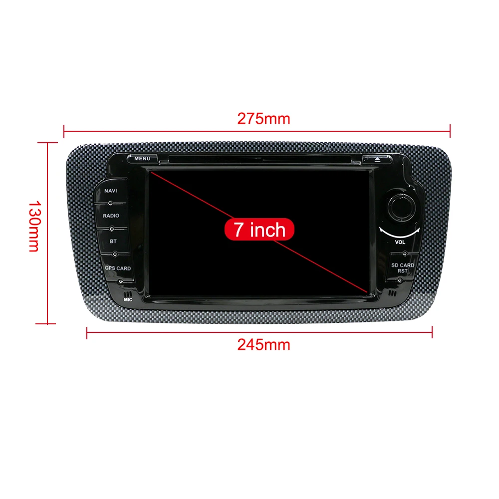 Perfect Eunavi Android 9.0 Octa Core 2G+32G Ibiza Car DVD for Seat Ibiza IPS 7inch Android Radio Ibiza GPS with Mirror link RDS 4