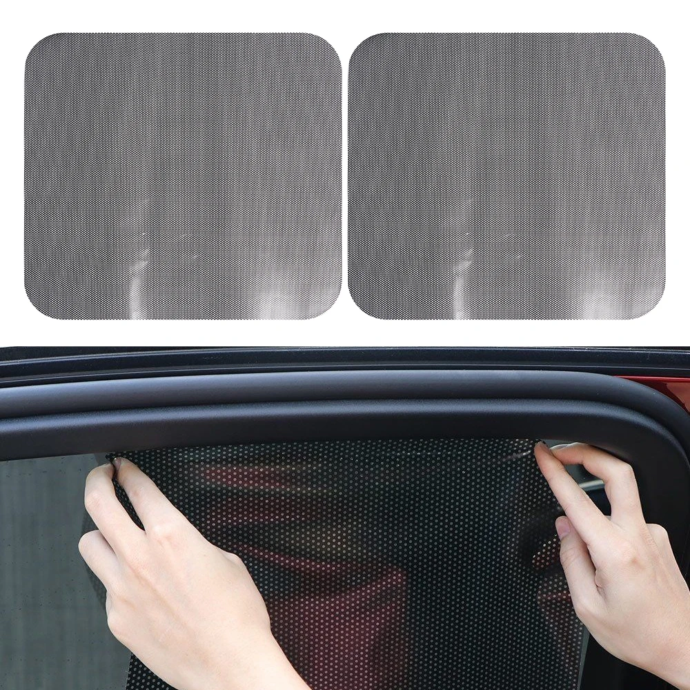 2PC Car Auto Side Window Mesh Film Windshield Net Sun shade Sticker UV Protection Window Mesh