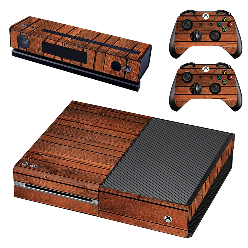 

Wood Grain Removable Vinyl Sticker For XBOX One Console Controllers Kinect Protective Skin Cover Film Decal