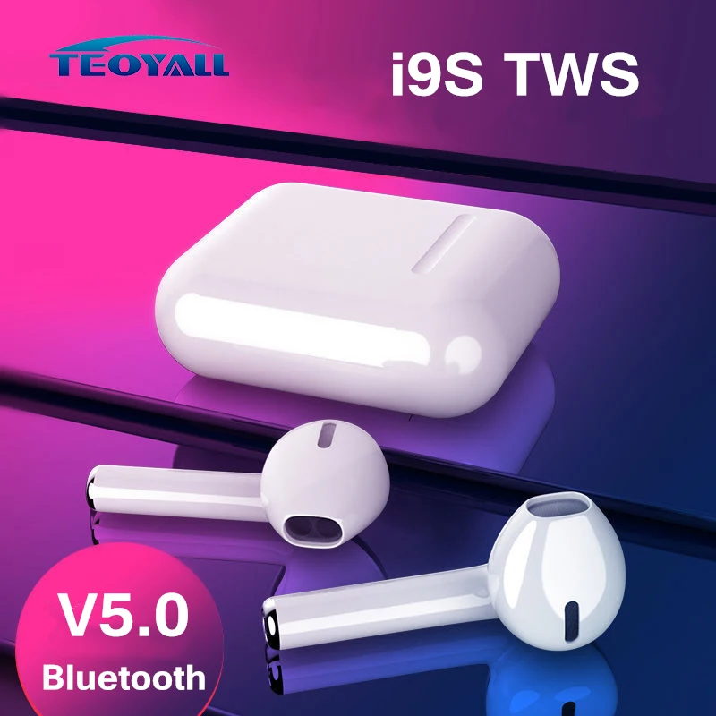

i7s i9s TWS 5.0 bluetooth earphone Stereo Earbud Headset wireless earphones With Charging Box For iPhone Samsung sport earphone