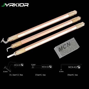 

Jyrkior Mechanic 3 in1 Double Rotary Head CPU BGA Chip Remove Tool Glue Disassembly Cleaning Pry Knife Graver For Mobile Phone