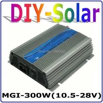 

300W Grid Tie Inverter, 18V panel / 36cells, 10.5-28VDC Pure Sine Wave Micro Inverter, 110V or 230V MPPT Function Solar Inverter