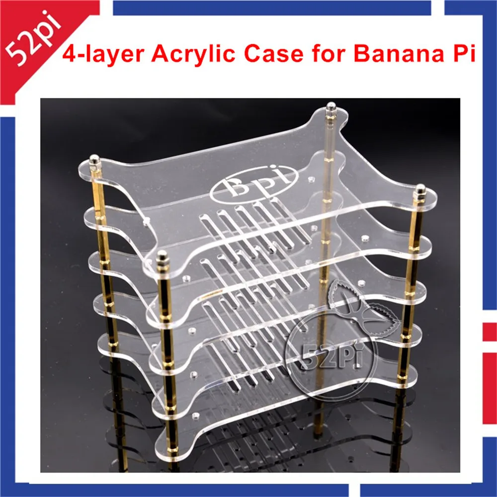 

4-layer Transparent Acrylic Case Shell Enclosure for Banana Pi M1 / M2 / M3 / M1+