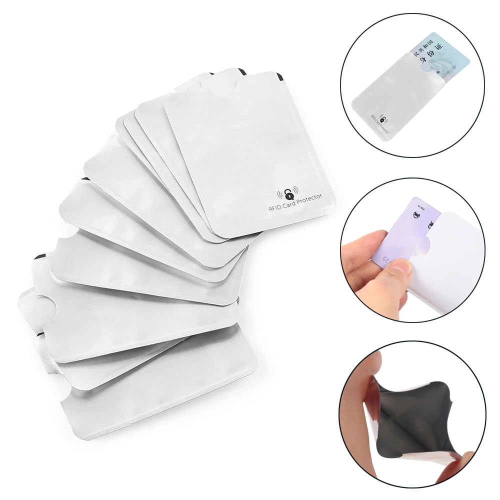 

5/10PCS RFID Credit Card Holder Bank Card Reader Safety Smart Protector Blocking Case Aluminium Cover Anti Theft Card Bag
