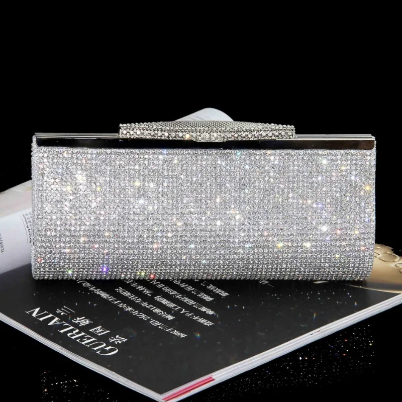 

Women Diamond Clutch Evening Bag Luxury Bling Crystal Wedding Bridal Party Purse Banquet Rhinestone Dinner Bag Fashion Handbag