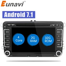 Eunavi 7” 2Din Android 7.1 8.1 car gps radio stereo car dvd player for VW GOLF 6 Polo Bora JETTA B6 PASSAT Tiguan SKODA OCTAVIA
