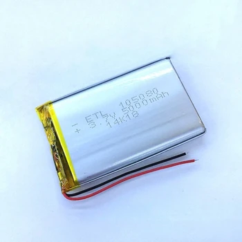 

NEW Polymer battery 5000 mah 3.7V 105080 smart home MP3 speakers Li-ion battery for dvr,GPS,mp3,mp4,cell phone,speaker GPS PSP