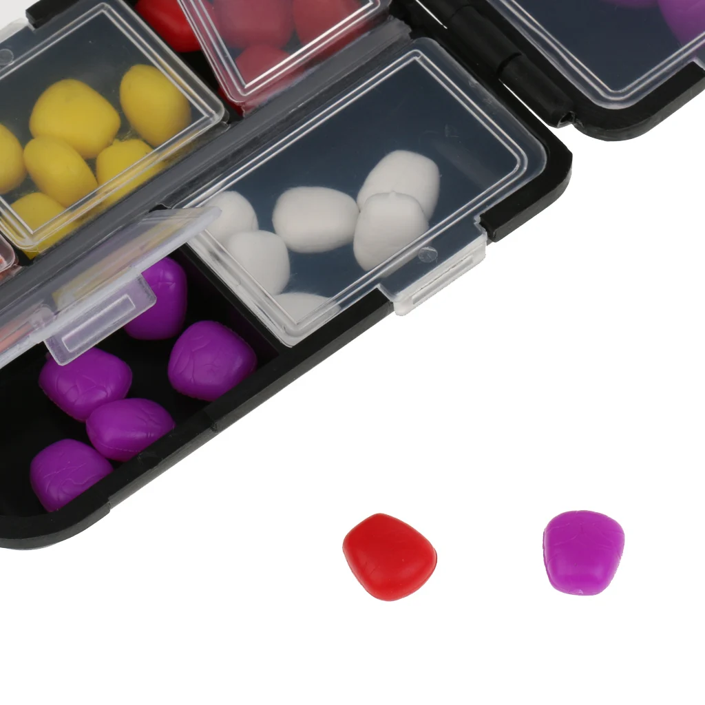 60 Pieces/pack Artificial Pop Up Sweetcorn Imitation Bait Fake Fishing Lures 6 Colors For Carp Coarse Fishing Accessories