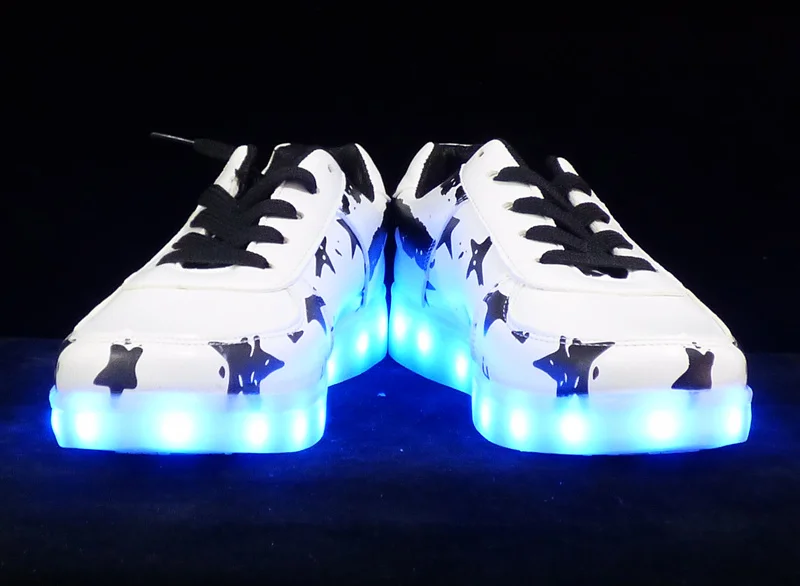 7 ipupas USB зарядки повседневная детская обувь светодиодные светящиеся кроссовки для мальчиков и девочек обувь с подсветкой светящиеся