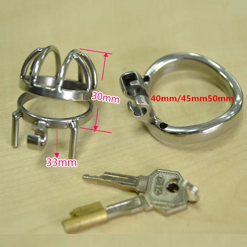 Stainless Steel Male Chastity Device Lockable Cock Cage,Penis Rings,Short Chastity Belt,Restraint Bondage Sex Toys For Men