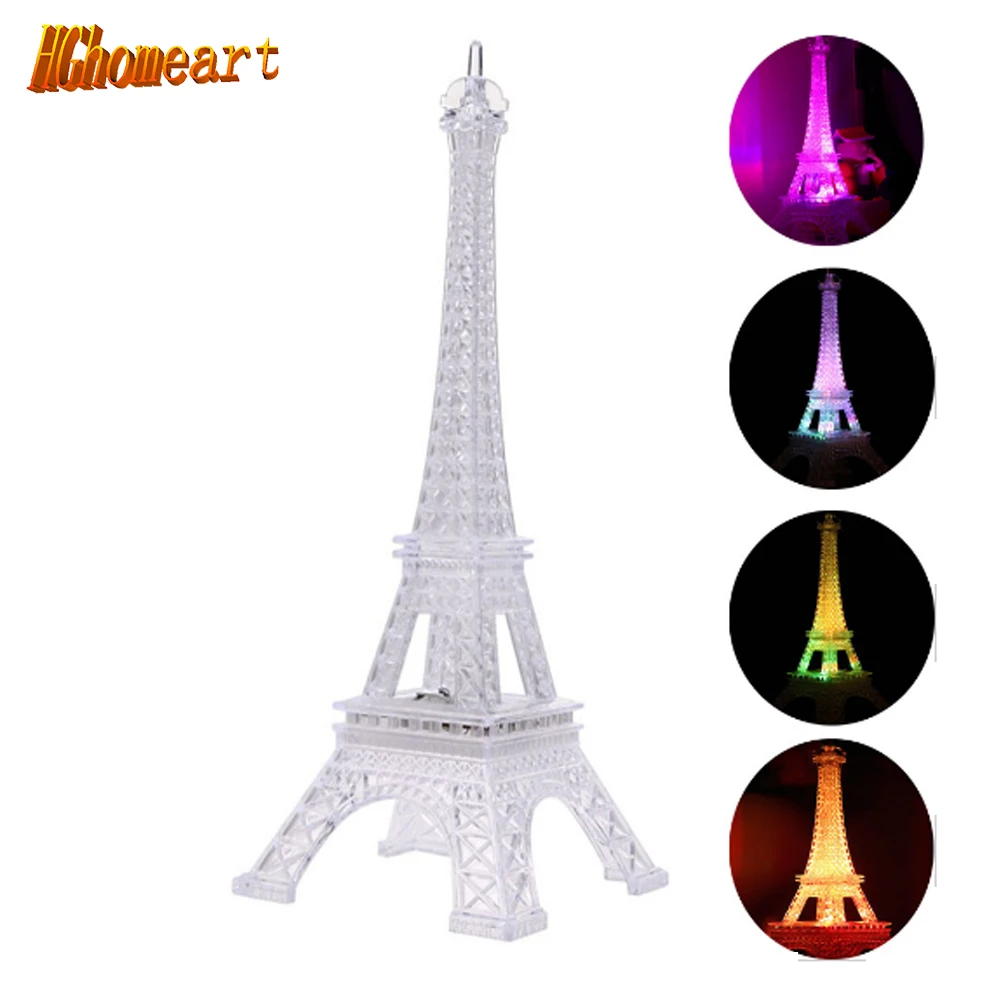 

Romantic Creative Eiffel Tower led night light Desk Bedroom nightlight children's Decoration Gift Christmas Rainbow night lamp