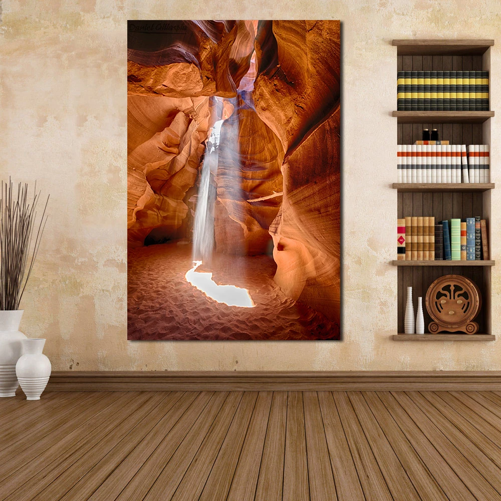 JQHYART Antelope Canyon Lightbeam современные настенные картины для гостиной на холсте без