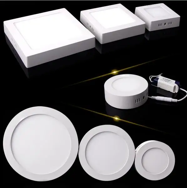 

Surface mounted led panel light 6W/12W/18W led ceiling lamp AC85-265V 2835 SMD luminaria lampada led home light lamp