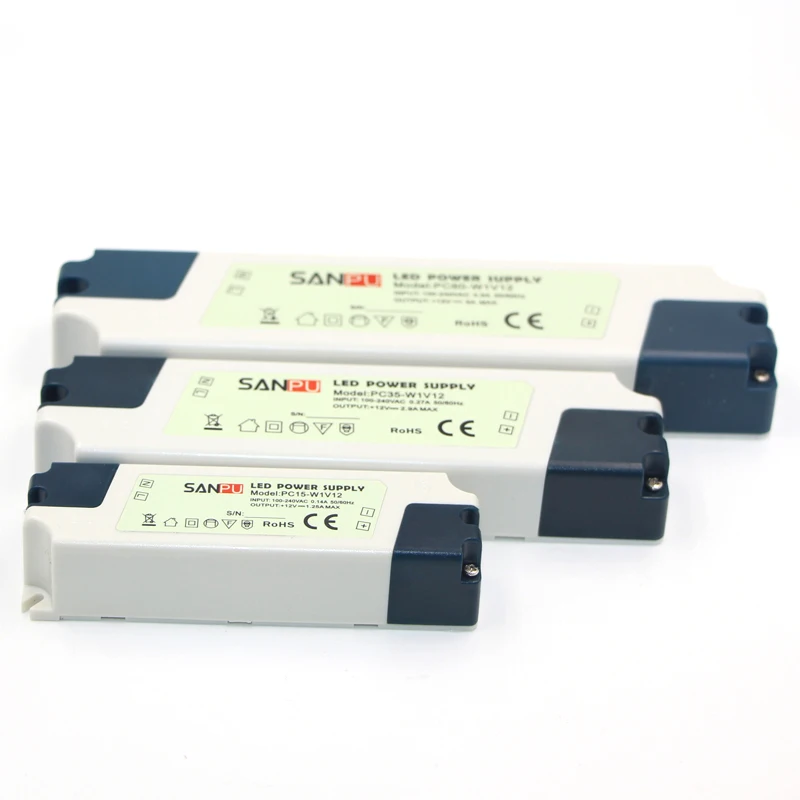Светодиодный Мощность адаптер питания AC/DC 12V 24V 15 Вт 35 60W драйвер Трансформатор