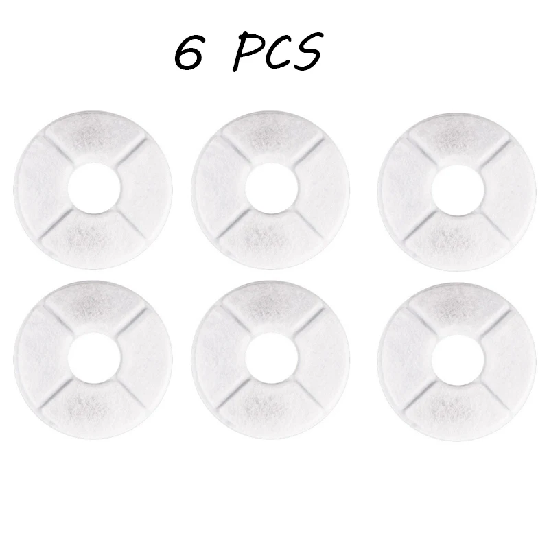 

6 Pcs/lot Pet Cat Fountain Filter Activated Carbon Filters Charcoal Filter Replacement for Fountain for Cat Dog Pets Drinking Wa