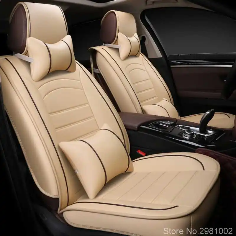 Чехол для автомобильного сиденья из искусственной кожи и льна hyundai getz solaris Elantra