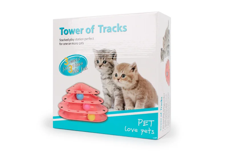 Jcpal забавные игрушки для кошек Trilaminar башня поворотный стол с вращающимся шаром тренировочный инструмент Противоскользящий Котенок Играть аттракцион дисковая пластина