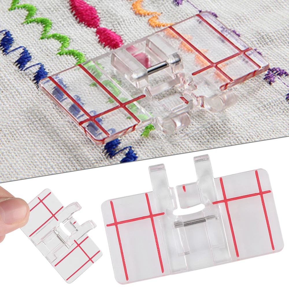 

Clear Plastic Parallel Stitch Foot Presser Domestic Electric Sewing Parts Sewing Tool Sewing Feet
