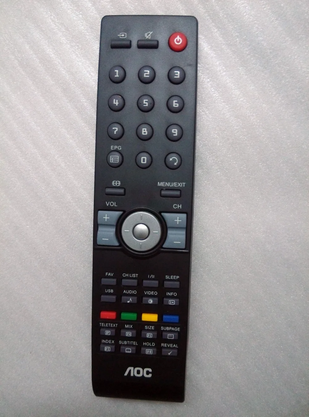 

Genuine New Original LCD TV Remote Control For AOC LCD TV Receiver RC2444601/01 098GRABDPNTACR