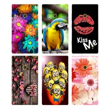 Coque עבור Nokia Lumia 520 525 526 קייס פרחוני צמחים חד קרן פלמינגו בעלי החיים ינשוף חתול מודפס כיסוי מקרה טלפון פלסטיק הקשיח(China)