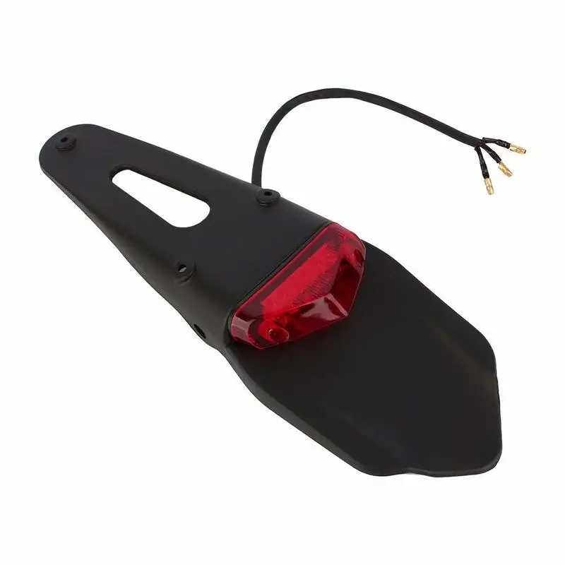 

Fender Edge LED Tail light, Universal Triangle Red Lens Rear Brake Tail Lamp Replacement Light Stop Running Light for Motorbike