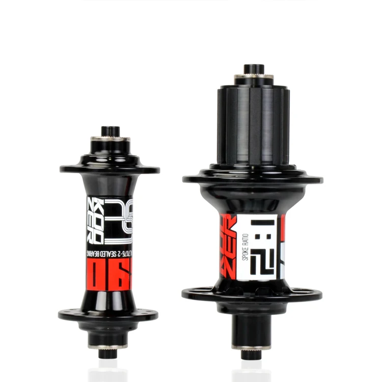 

KOOZER RS390 Hubs Aluminum 2+4Bearing 72HD Front Rear 20/24 Hub Set Road Racing Bike Front Hub Rear hub Black/Red Quick Release