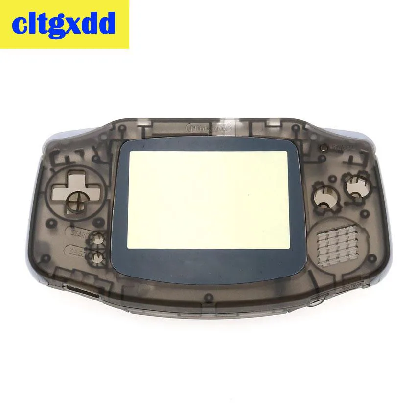 Cltgxdd полный запасной Корпус Корпуса для nintendo Game Boy GBA прозрачный синий корпус игровой консоли - Цвет: Clear black