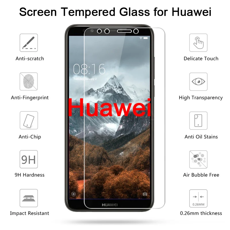 2 шт 9H твердое закаленное защитное стекло для huawei mate 20 Lite P20 Pro P7 P6 HD защита экрана на huawei P Smart Plus