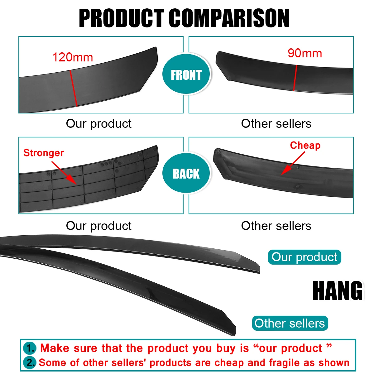 3 pc negro Universal Protector de coche frontal de labio parachoques divisor difusor protección aletas cuerpo Spoiler Kits para Ford para Benz para BMW 3 pc negro Universal Protector de coche frontal de labio parachoques divisor difusor protección aletas cuerpo Spoiler Kits para Ford para Benz para BMW