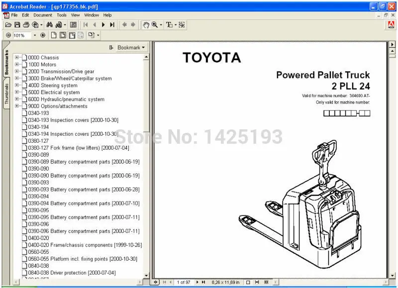 BT погрузчик Запчасти каталог для Toyota