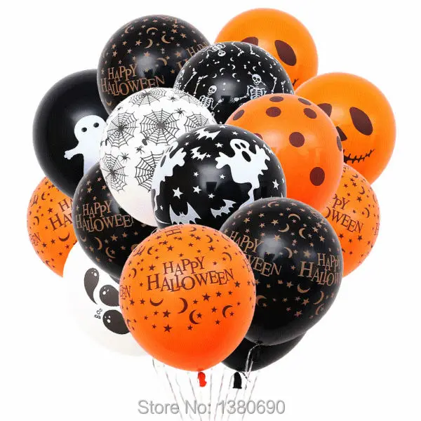 100pcsl 12 inch happy halloween latex balloons hallows party decoration kids cheap latex balloons