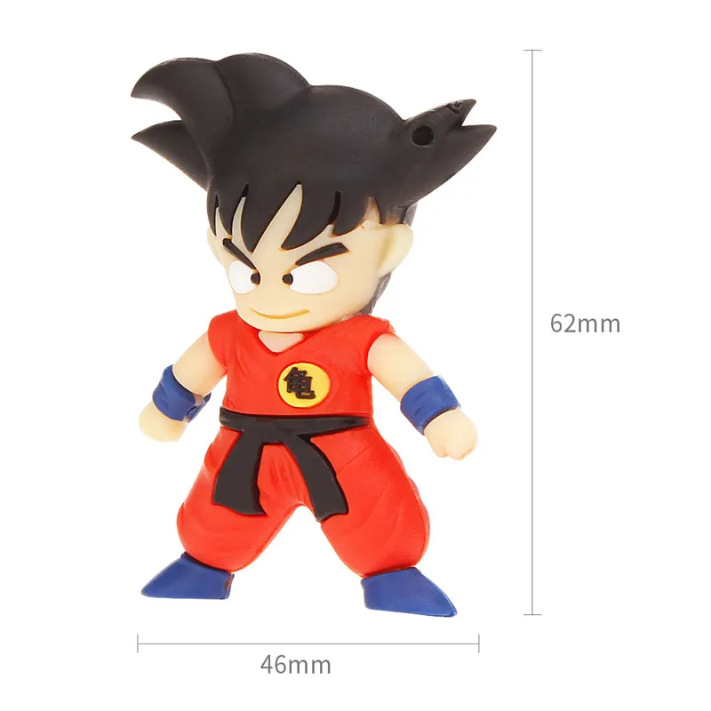 Флеш-накопитель с мультяшным драконом 2,0 32 GB Goku USB 4gb 8gb 16gb 32bg 64 силикон Флешка 128gb подарок