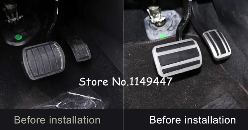 

Interior AT Fuel Gas Brake Footrest Pedal Cover Trim 2pcs For Peugeot 5008 2017 2018
