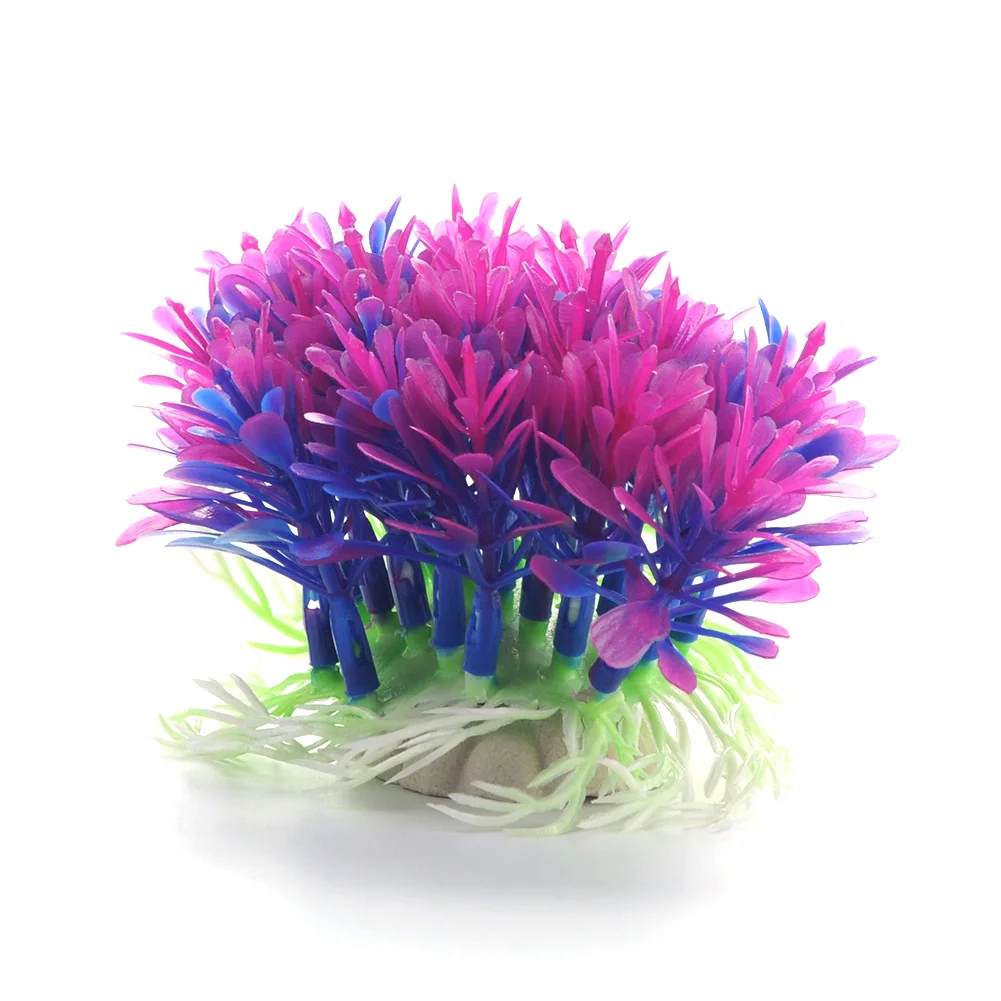 Искусственное пластиковое растение подводная вода Трава Аквариум Украшение для аквариума Цветочная трава газон