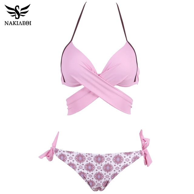 NAKIAEOI 2018 Seksowny bikini kobiety strój kąpielowy push up stroje kąpielowe Criss Cross Bandage Halter bikini Set Beach strój kąpielowy pływać nosić XXL tanie i dobre opinie Bikinis Set Nylon spandex Jednolity patchwork druk Wire Free 180073 Niska talia Pasuje do rozmiaru Weź swój normalny rozmiar NAKIAEOI 2018 Seksowny bikini kobiety strój kąpielowy push up stroje kąpielowe Criss Cross Bandage Halter bikini Set Beach strój kąpielowy pływać nosić XXL tanie i dobre opinie Bikinis Set Nylon spandex Jednolity patchwork druk Wire Free 180073 Niska talia Pasuje do rozmiaru Weź swój normalny rozmiar