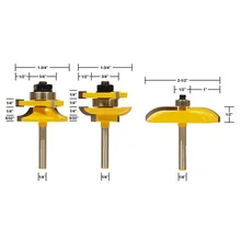 3pcs 1/4″ Shank Rail & Stile Router Bits Set Ogee Raised Panel Woodworking Cutter Tool
