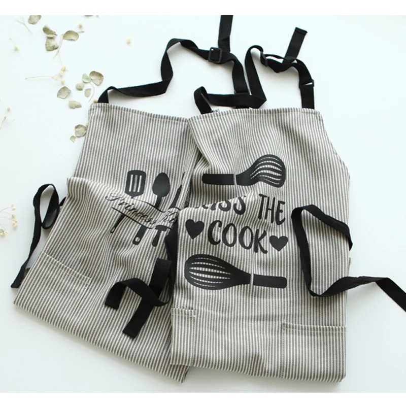

Fashion Cotton apron Adjustable Sleeveless Adult Bibs Cooking Work Aprons Kitchen Apron woman Household dustproof Apron