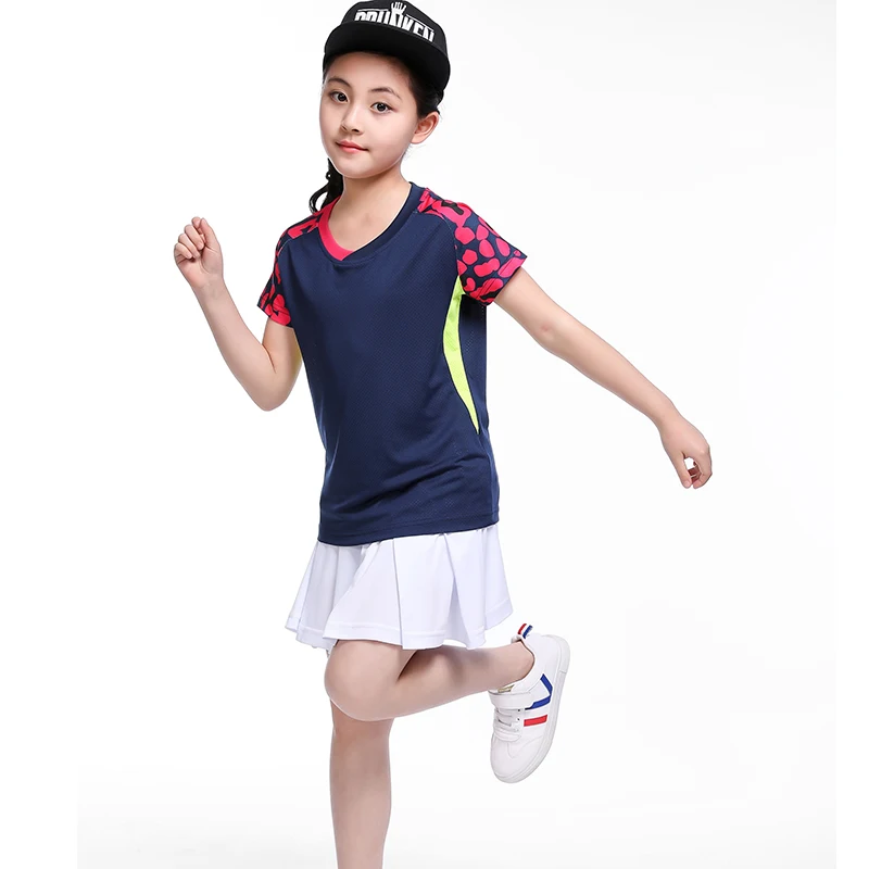 Children Badminton clothes Girl tracksuit   Sports children table tennis clothes girl   Wicking Tennis skirt clothes 5060
