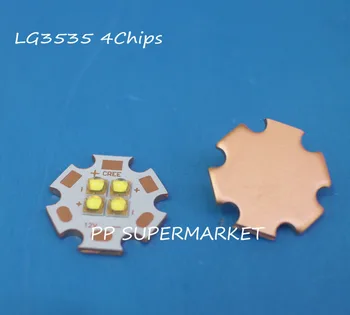

10PCS 6V/12V LG3535 4Chips 4-18W LED Emitter instead of MKR XHP50 Cool White Warm White LED with 20MM Cooper PCB