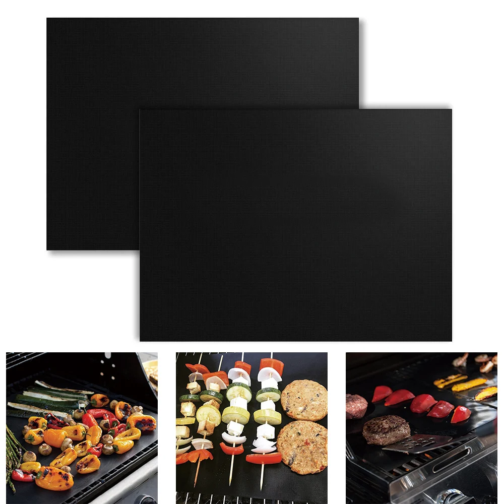 

1PC PTFE Non-Stick BBQ Grill Mat Barbecue Baking Liners Reusable Teflon Cooking Sheets 40*33cm Cooking Tool Sheet Grill Foil Mat