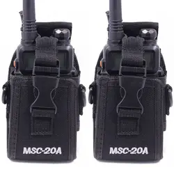 2 шт. Abbree MSC-20A нейлон двухстороннее радио чехол сумка для Baofeng Радио UV-5R UV-82 888 S TYT Motorola рация WOUXUN