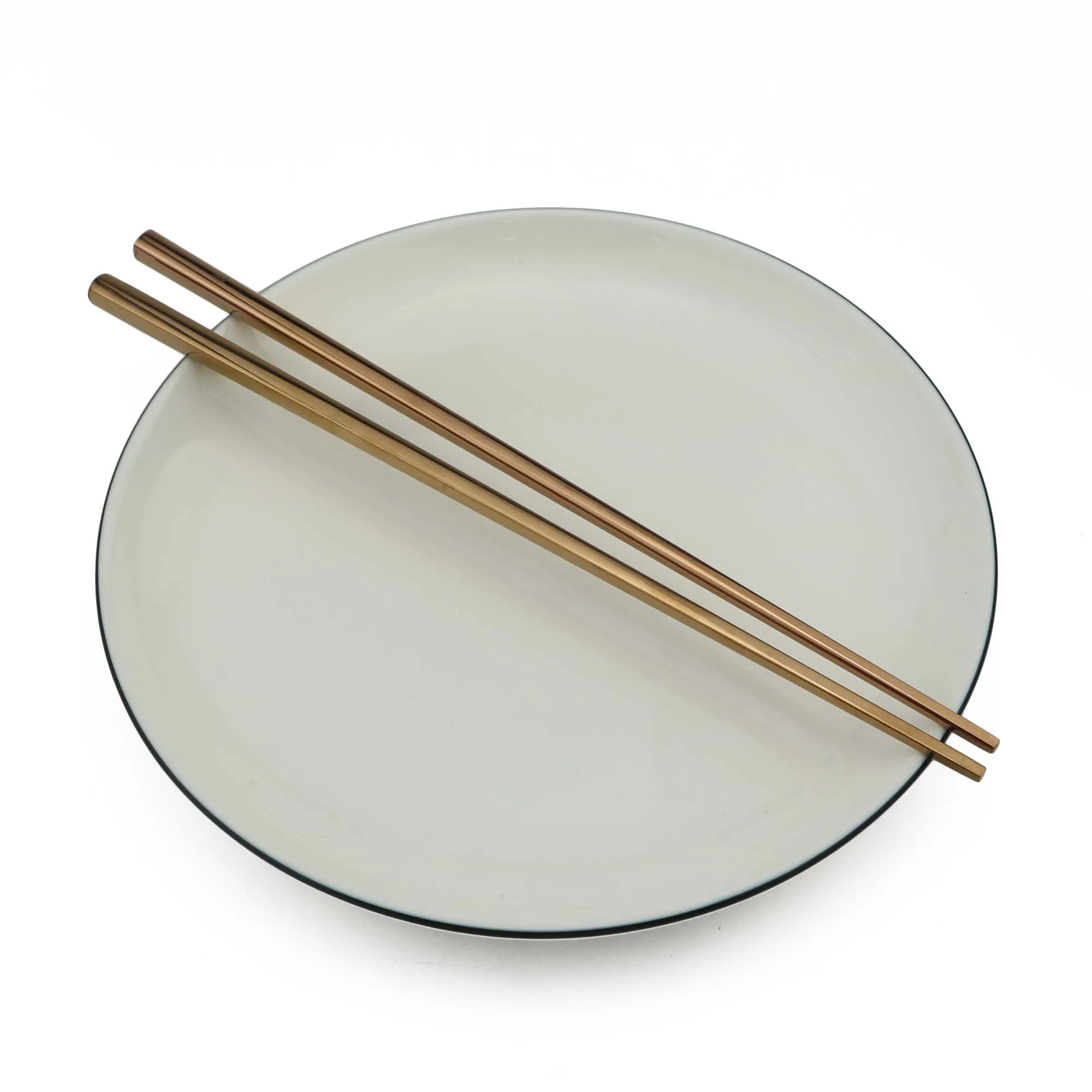 Grade Kitchen Chinese Chopsticks Stainless Steel Tableware Rainbow Dinnerware 