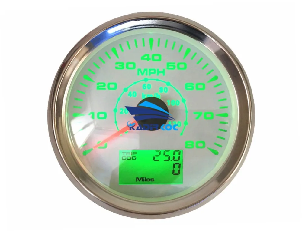1 шт. спидометры gps тюнинг 85 мм 0-80MPH gps скорость одометры водонепроницаемые спидометры 0-120 км/ч с 8 видов цвета подсветки